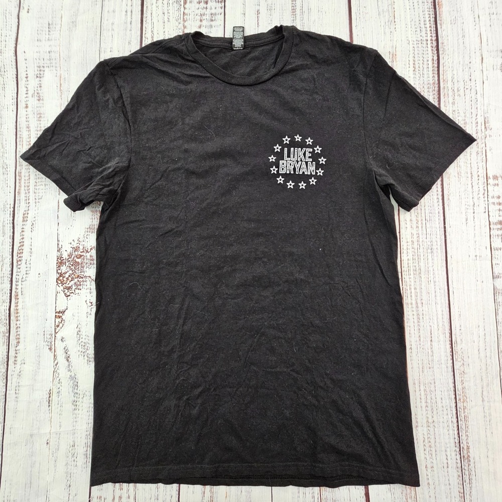 Luke Bryan Mind of a Country Boy‎ Black Short Sleeve Cotton T-Shirt Men's L